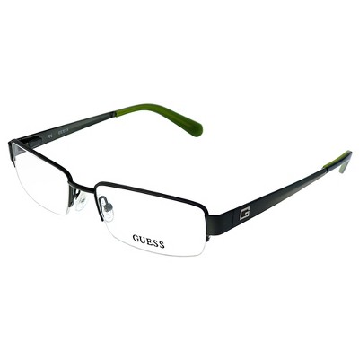 Guess GU 1767 OL Unisex Semi-Rimless Eyeglasses Olive 53mm