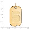 Black Bow Jewelry 14k Yellow Gold Michigan State Spartans NCAA Large Pendant - 2 of 3