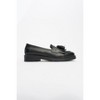 Milly - Black Leather Tassel Loafers | Forever & Always Shoes - 3 of 4