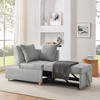 VYNXARIA Convertible Sleeper Sofa Chair Adjustable Backrest Recliner,Modern Linen Fabric for Living Room for Tight Spaces - 3 of 4