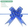 Unique Bargains Plastic Durable Glossy Appearance Waterproof Gift Wrap Satin Pull Bows 100 Count - 2 of 4
