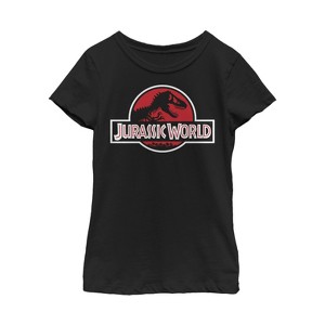 Girl's Jurassic World Tyrannosaurus Rex Logo T-Shirt - 1 of 3