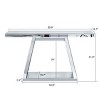 55.9" Modern Mirrored Console Table, Full-Body Reflective Entryway Table with Trapezoid Base, for Hallway or Living Room - Panipeachy - 4 of 4
