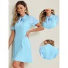 INSPIRE CHIC Women's Bow Tie Keyhole Neck Puff Sleeve Elegant Work Dress - 2 of 4