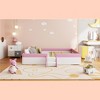 TiramisuBest Twin Size Upholstered Daybed Frame with Fence and Stairs - 4 of 4