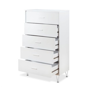 NicBex Rustic Wooden Dresser for Bedroom with 5 Drawers - 1 of 4