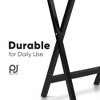 PJ Wood Conventional Solid and Sturdy Wood Construction Portable Folding TV Snack Tray Table Desk Serving Stand, Black (4-Piece Set) - 4 of 4