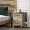 Karl Home 3-Drawer Gray Particle Board 17.72in. W Nightstands - 2 of 4
