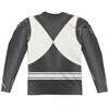 Men's Power Rangers Black Ranger Uniform (Front Back Print) Long Sleeve Costume T-Shirt - 3 of 4