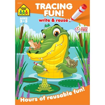 School Zone Tracing Fun! Write & Reuse Workbook - (Paperback)