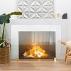 Barton Fireplace Screen Guard Panel Spark Guard Panel Tempered Glass Fence Stand (46" x 33") - 2 of 4