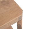 Kate and Laurel Talcott Square Drink Table, 12x12x28, Natural - 3 of 4