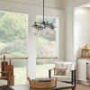 Caterham 12.75 inch 4 Light Chandelier with Satin Etched Cased Opal Glass in Olde Bronze® - 4 of 4