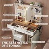 Vanity Desk with Adjustable Mirrors & 3 Lighting Colors, Makeup Vanity with Power Strip, Dressing Table Set with Drawers & Cabinets & Storage Stool - 3 of 4