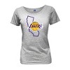 NBA Los Angeles Lakers Women's Short Sleeve Burnout Scoop T-Shirt - 2 of 4