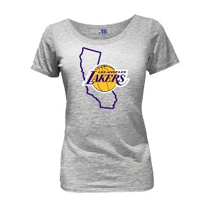 NBA Los Angeles Lakers Women's Short Sleeve Burnout Scoop T-Shirt - 1 of 4