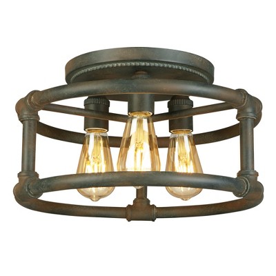 Wymer 3 Light Semi Flush Bronze - EGLO