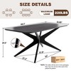 YOUNIKE 69.3" L x 33.9" W Wooden Dining Table Rectangular Dining Room Table Set for 4, Modern Island Table for Kitchen with Metal Legs - 3 of 4