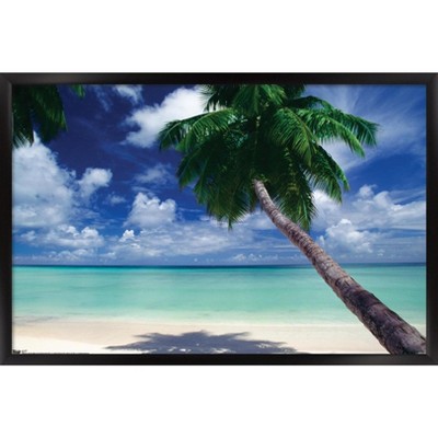 Trends International View From The Beach Framed Wall Poster Prints ...