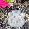 AuldHome Design Dog Pawprint Memorial Stone; Pet Bereavement Gift Yard Decor - 2 of 4