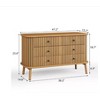 Nasitip Mid-Century 6 Drawer Dresser, Horizontal Chests of Double Drawers,Storage Drawer Organizer for Closet, Hallway, Entryway,Bedroom,Living Room - 3 of 4