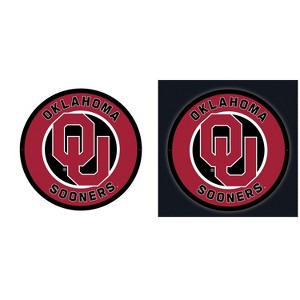 Evergreen Ultra-Thin Edgelight LED Wall Decor, Round, University of Oklahoma- 23 x 23 Inches Made In USA - 1 of 4