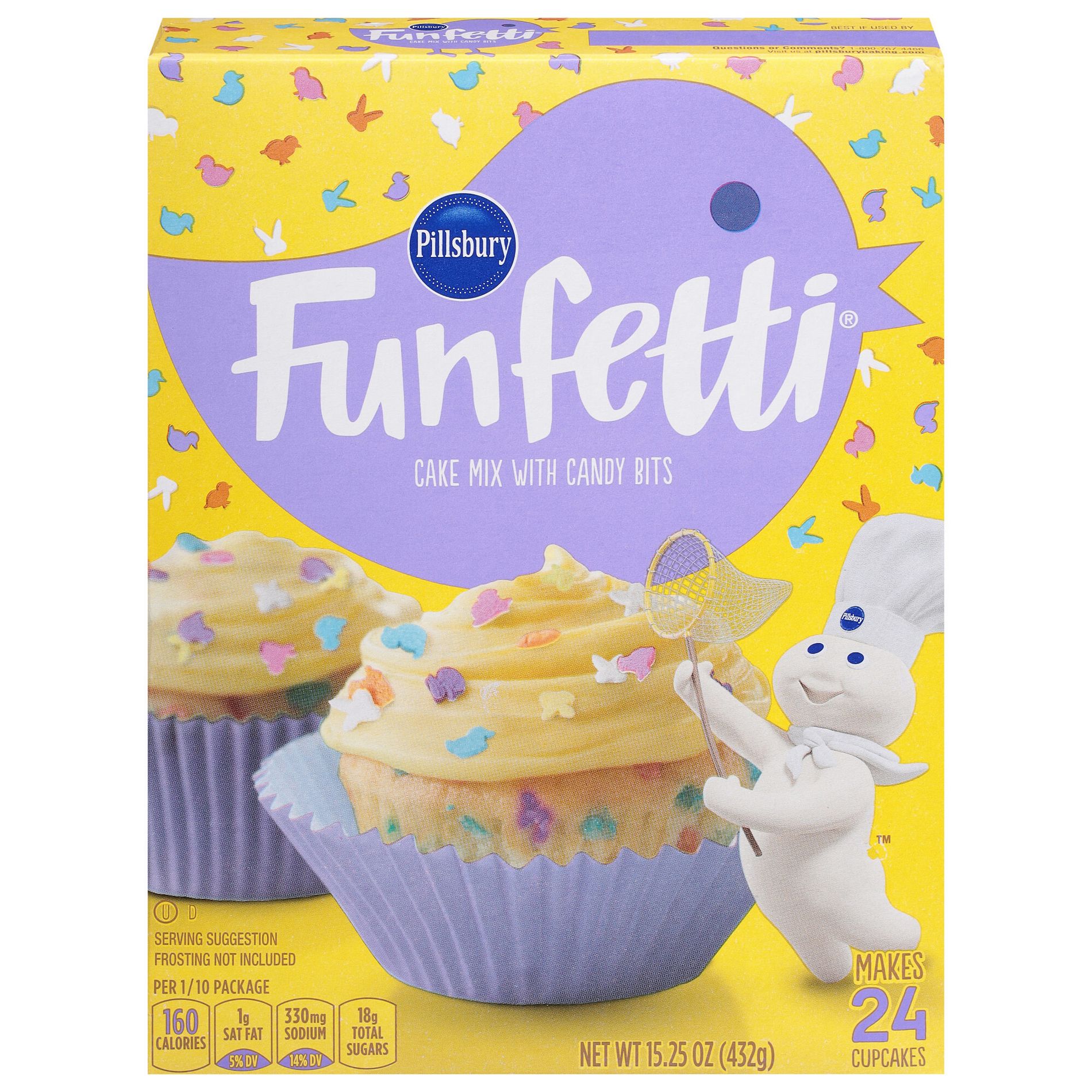 Pillsbury Easter Funfetti Spring Cake Mix with Candy Bits - 15.25oz
