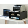 Basicwise Printer Stand Shelf Wood Office Desktop Compartment Organizer - 2 of 4