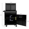 5-Drawers Rolling Tool Chest w/Wheels,Detachable Cabinet Storage Tool Box w/Drawers,Lockable Tool Storage Cabinet,Tool Cabinet for Garage Workshop - 3 of 4