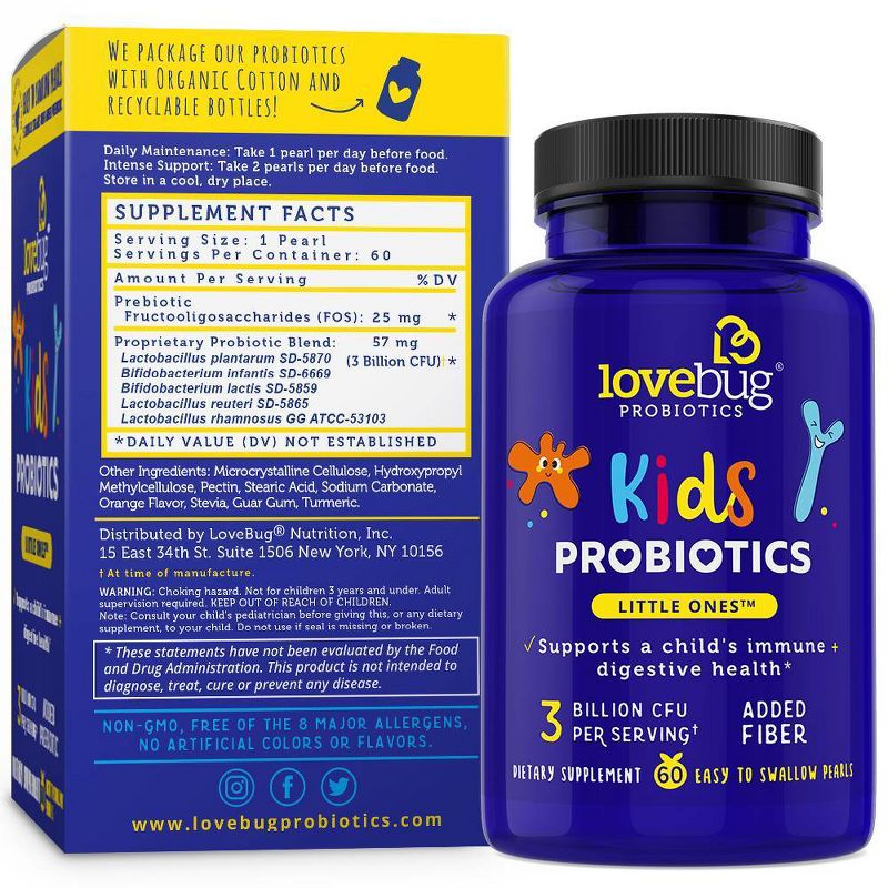 LoveBug Probiotics Kids&#39; Probiotics Multi Strain Capsules - 60ct, 3 of 6