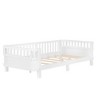 JUJABU Twin XL Size  Wood Platform Bed for Kids, with Safety Guardrails & Detachable Fence - 2 of 4