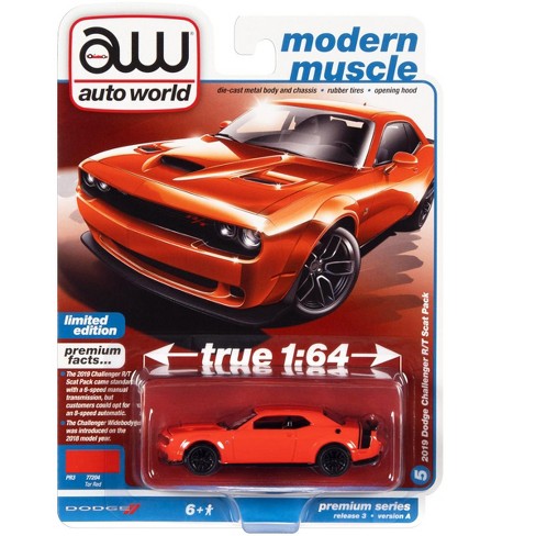 2019 Dodge Challenger R/t Scat Pack Tor With Tail Stripe Ltd Ed 1/64 Diecast Model Car By Auto World : Target
