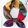 Anna-Kaci Colorful Boho Patterned Satin Scarf with Abstract Print for Neck Hair or Handbag Styling - Red And Black - 2 of 2