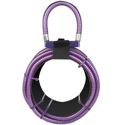 BERNINI 40&#39; No-Kink Lite Chroma Outdoor Metal Garden Hose with Purse Handle - Purple_5