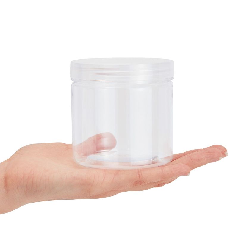 Juvale Slime Containers with Lids - 8 Pack Clear Plastic Jars for Kids DIY Crafts (12 oz), 5 of 8