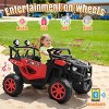 JOYRACER 24V 4WD/2WD Switchable Kids Ride on UTV, 2-Seater Electric Car Toys with Remote, MP3/USB/Bluetooth Music, Horn & LED - 3 of 4
