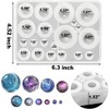 JDICTION 20-Cavity Silicone Sphere Molds - Round Ball Resin Mold Set for Jewelry Making & Craft Orbs - 2 of 4