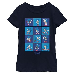 Girls Sonic the Hedgehog Classic Poses T Shirt - 1 of 4