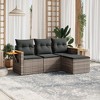 vidaXL Garden Sofa Set Grey PE rattan Standard Modular - 2 of 4