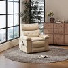 Oversized Power Rocker Swivel Recliner Chair - Heat and Massage,  Ergonomic PU Leather Single Sofa, Tall Back, Padded Seat, Lazy Chair - 2 of 4