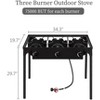 Angel Sar Portable Gas Stove with 3 Burners, Propane Camping Stove with Removable Legs, Outdoor Camp Stove Propane Cooker - 3 of 4