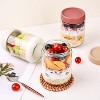 16oz Overnight Oats Containers with Plastic Airtight Lids, 6 Pack Wide Mouth Mason Salad jars, Glass Food Storage Containers - 2 of 4