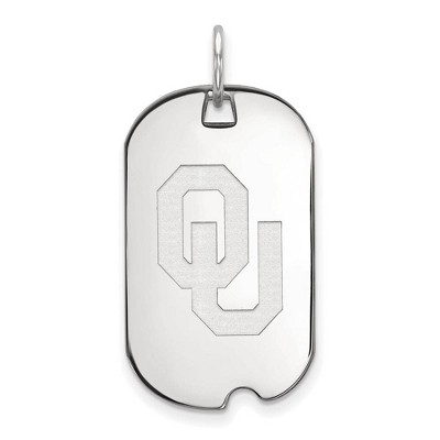 Black Bow Jewelry 14k White Gold Oklahoma Sooners NCAA Pendant