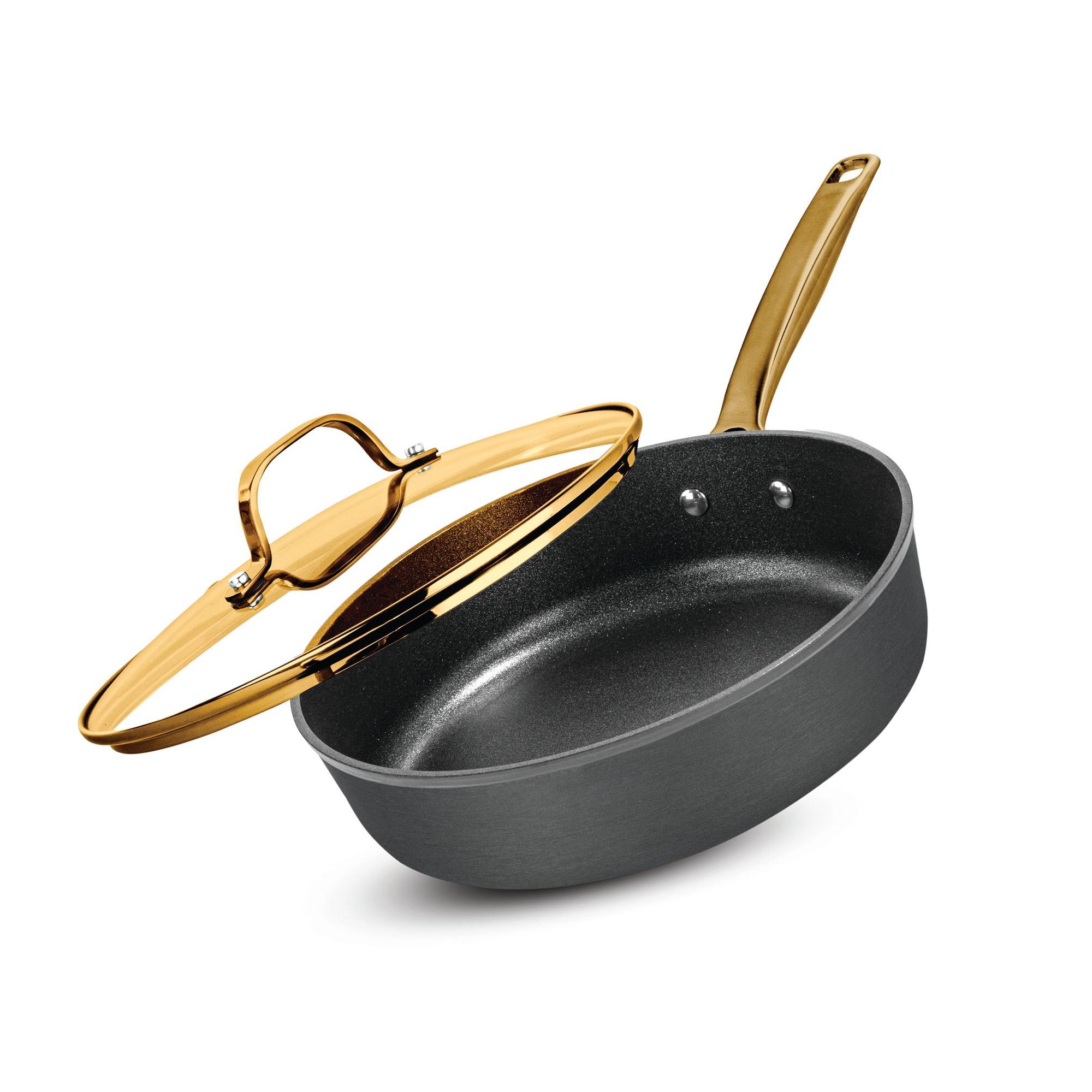 Granitestone Armor Max Gold 14 in Nonstick Hard Anodized Sauté Pan