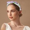 Unique Bargains Girl's Elegant Flower Headbands 6.30"x4.72"x2.05" Purple Green 1 Pc - 2 of 3