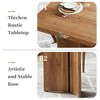 Lirago Kitchen Table with Large Tabletop Seats 4-6 Made of Engineered Wood for Dining Room or Office 31.5"Dx62.99"W x29.53"H Brown - 4 of 4