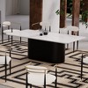 Modern 7-Piece Faux Marble Dining Table with Boucle Chairs in Dining Room Set for Kitchen - Morden Fort - 2 of 4