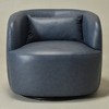 KINWELL 34" Wide Swivel Faux Leather Armchair Upholstered PU Leather Accent Chairs - 4 of 4