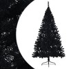 vidaXL Artificial Half Christmas Tree with Stand Black 8 ft PVC - 2 of 4