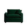 Light Beige Corduroy Fabric, Comfortable Single Accent Chair Deep Seat Sofa With One Pillow - 4 of 4